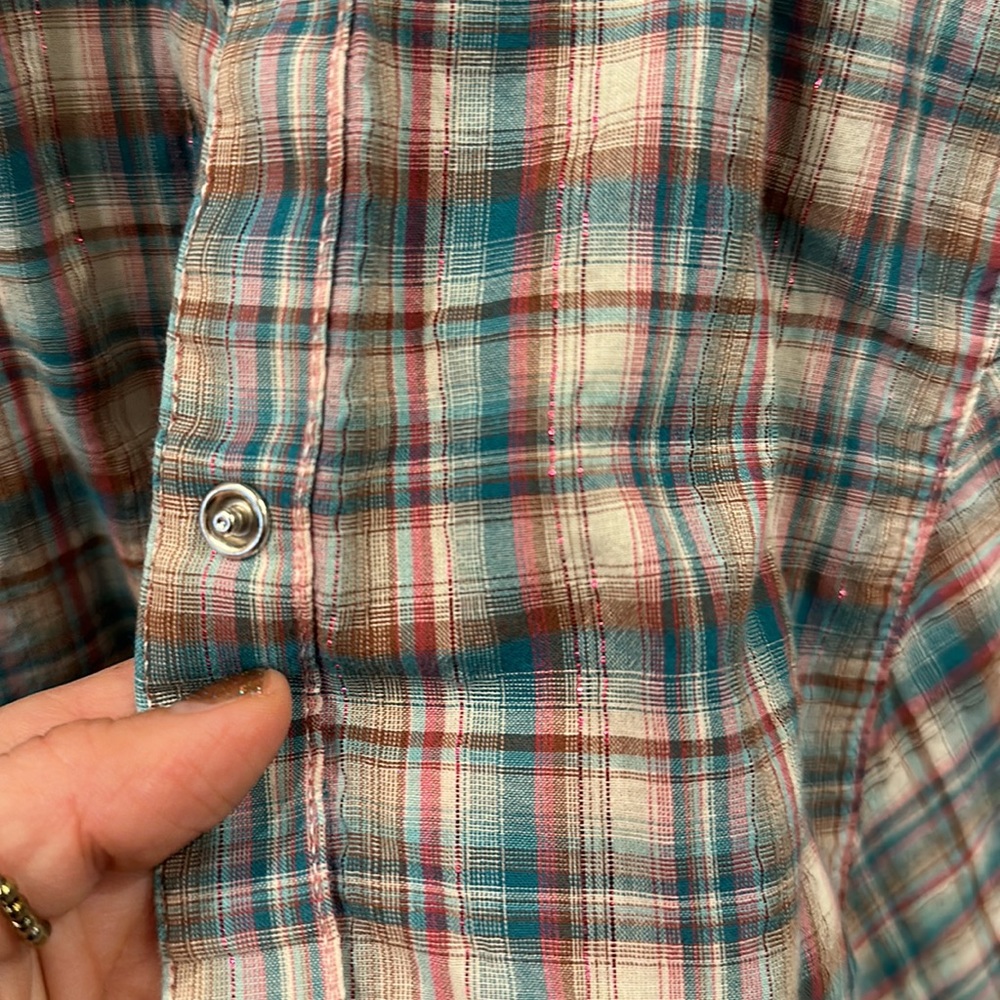 Snap Button Metallic Thread Embroidered Western W… - image 4